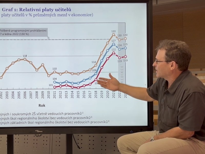 Daniel Münich: „V roce 2021 jsme se dostali zřejmě na historický vrchol relativních platů&nbsp;učitelů.“